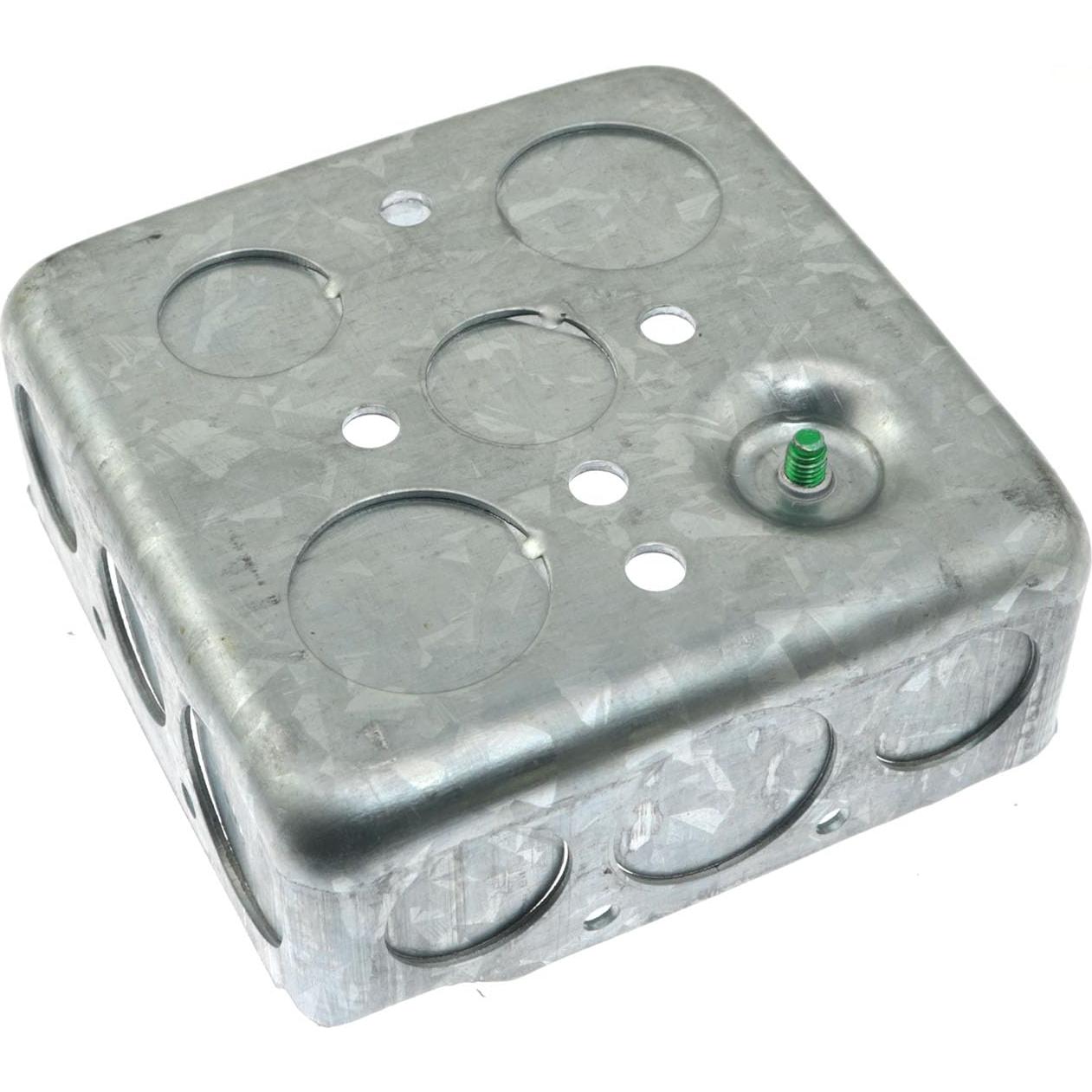 Maxmoral 2 Cajas Eléctricas Cuadradas 10x10 cm Acero Galvanizado