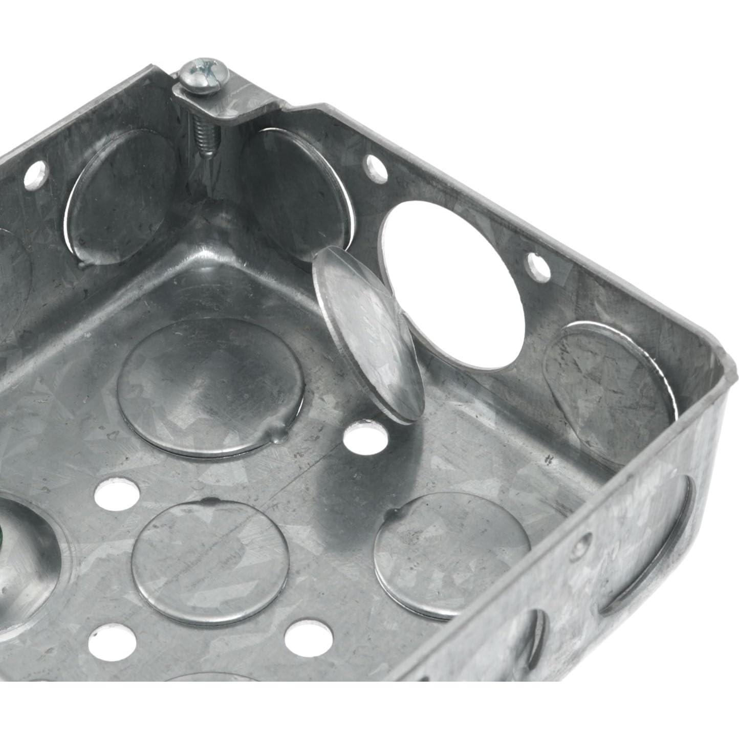 Maxmoral 2 Cajas Eléctricas Cuadradas 10x10 cm Acero Galvanizado