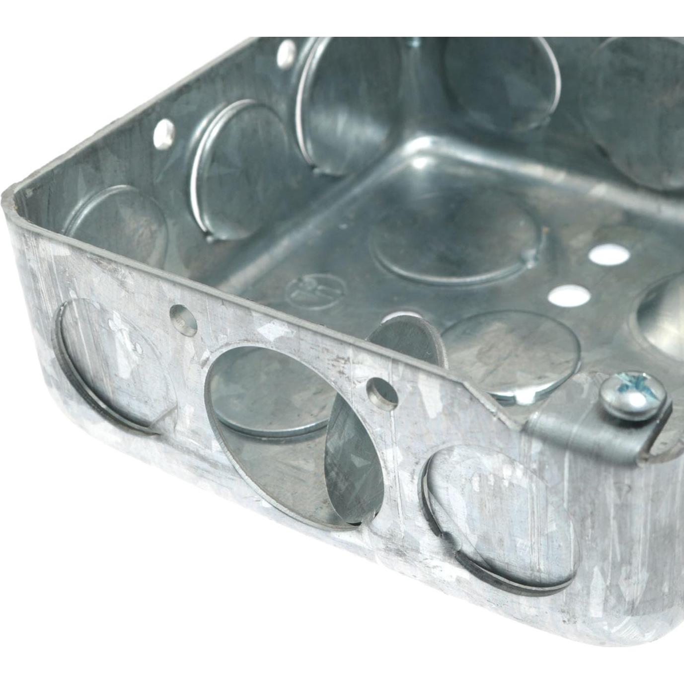 Maxmoral 2 Cajas Eléctricas Cuadradas 10x10 cm Acero Galvanizado