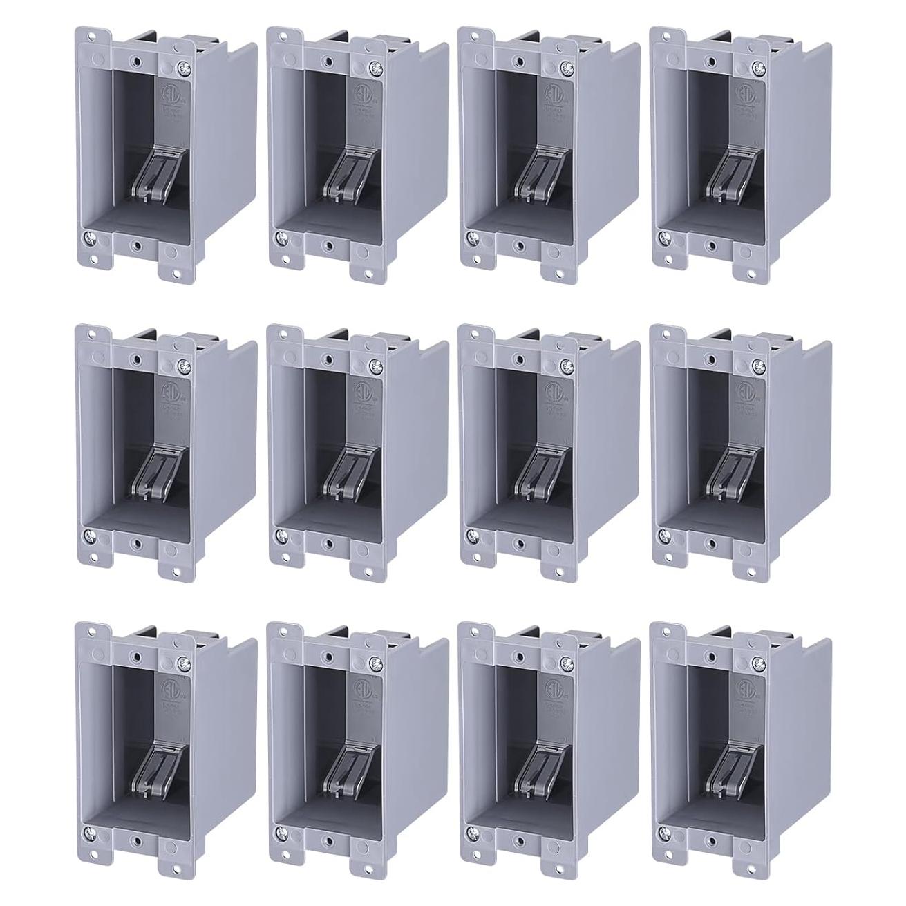 LEONLITE Paquete de 12 Cajas de Conexión Eléctrica 14 L