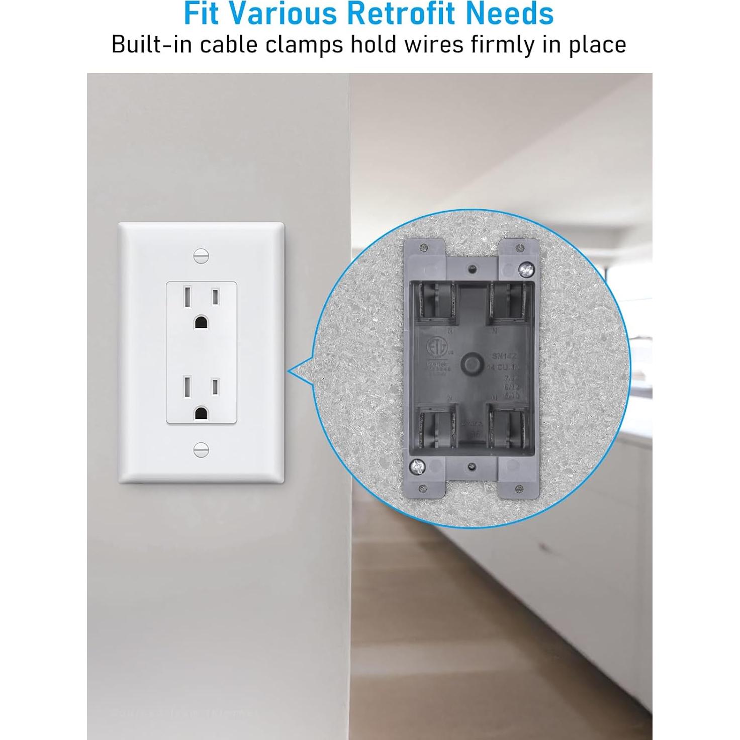 LEONLITE Paquete de 12 Cajas de Conexión Eléctrica 14 L