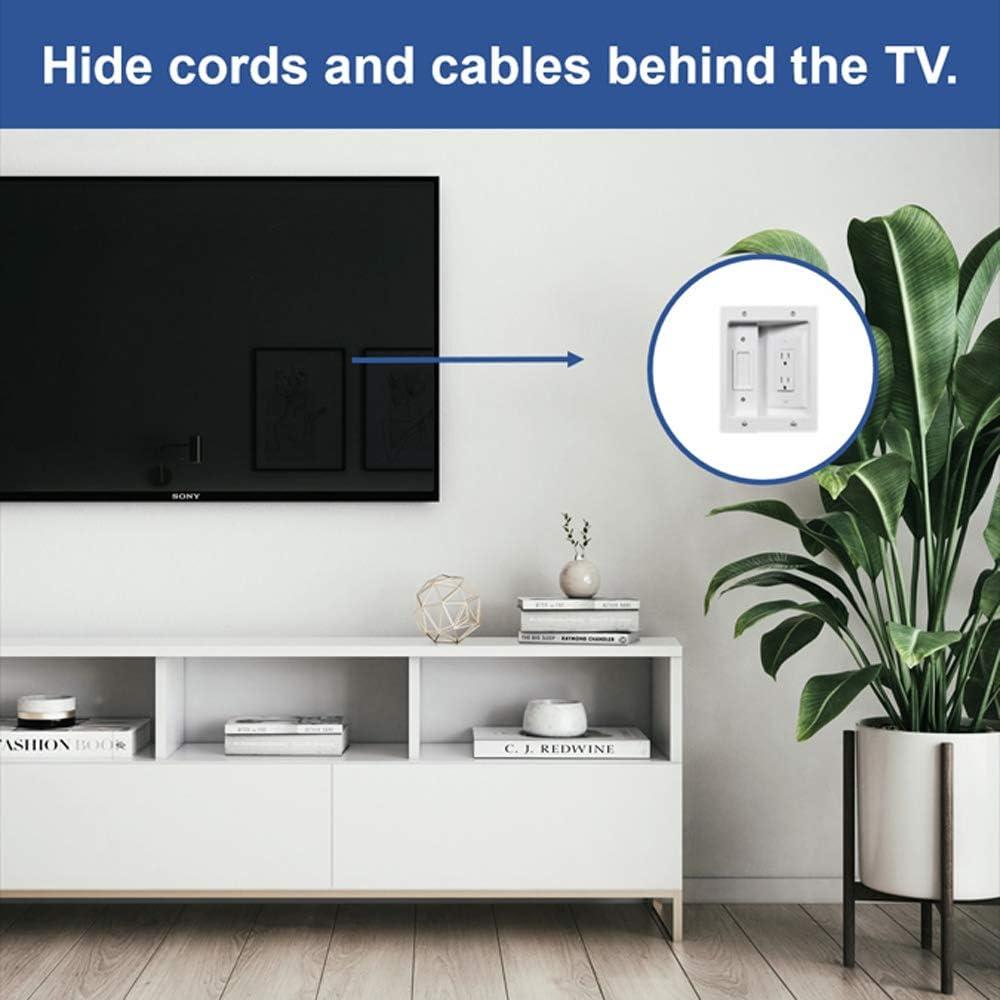 Legrand Kit Ocultación Cables TV Pared Blanco HT2102WHV1