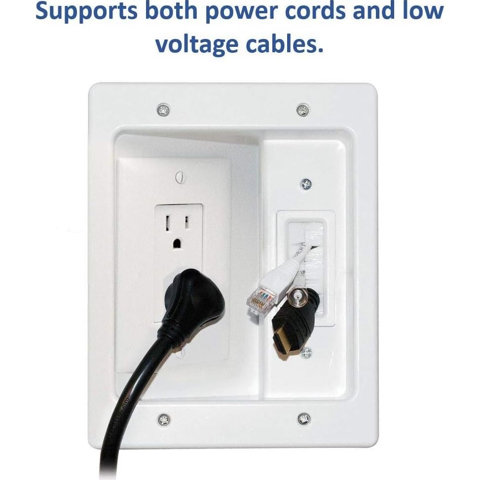 Legrand Kit Ocultación Cables TV Pared Blanco HT2102WHV1