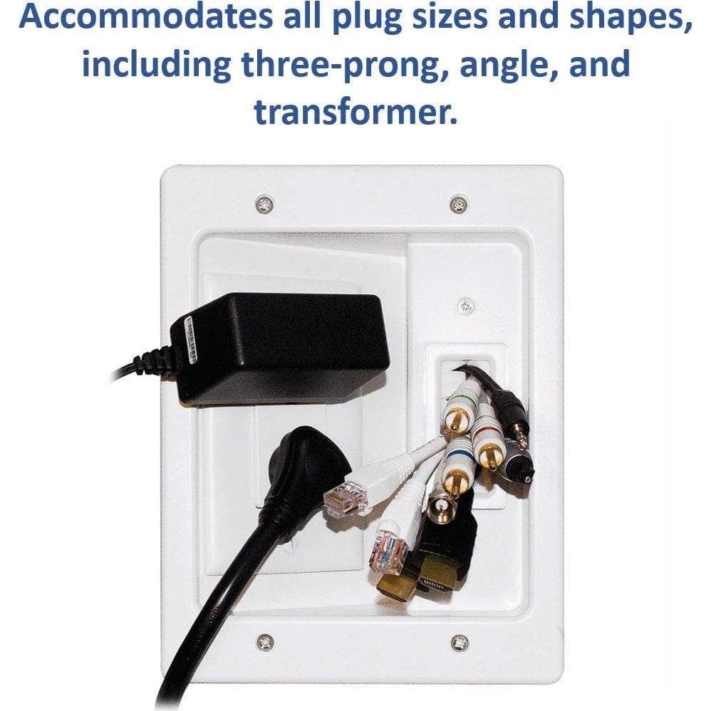 Legrand Kit Ocultación Cables TV Pared Blanco HT2102WHV1