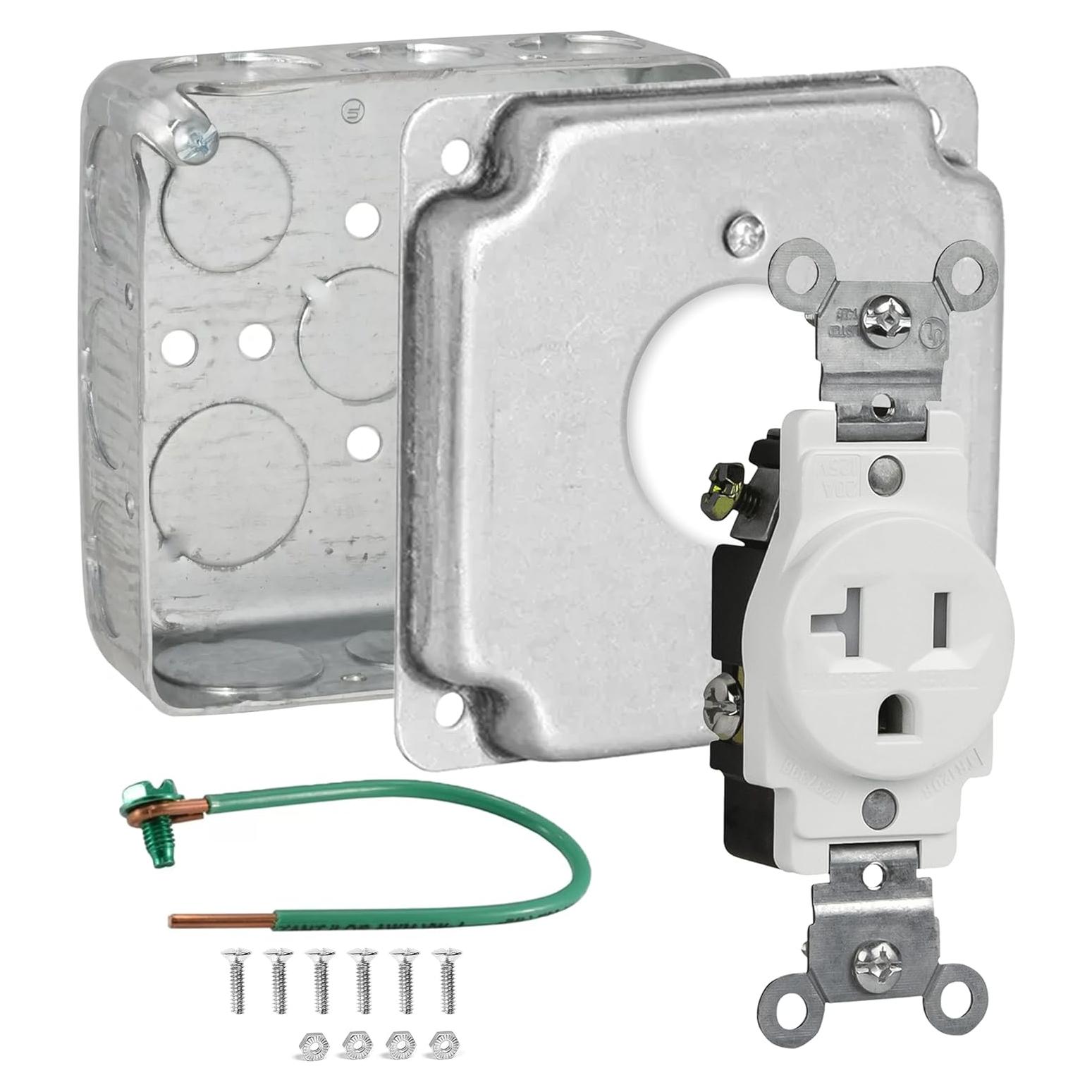Kit Caja Eléctrica Metal 4x4'' Airmont 20A 16 Salidas