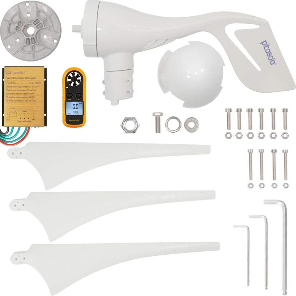 Generador Eólico Pikasola 400W 24V 3 Palas 59.44cm
