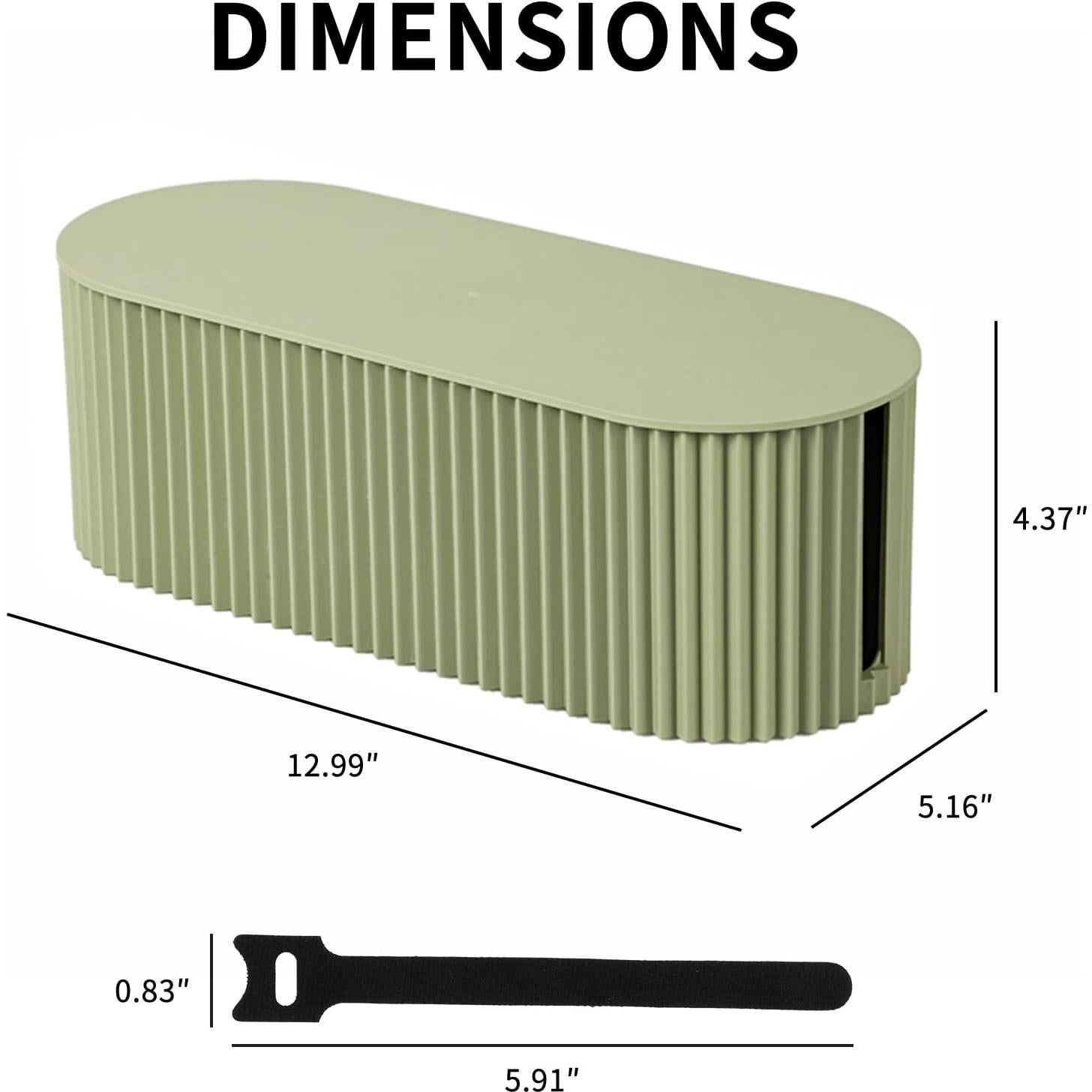 Caja Organizadora de Cables FABROK Pequeña Verde con 10 Bridas