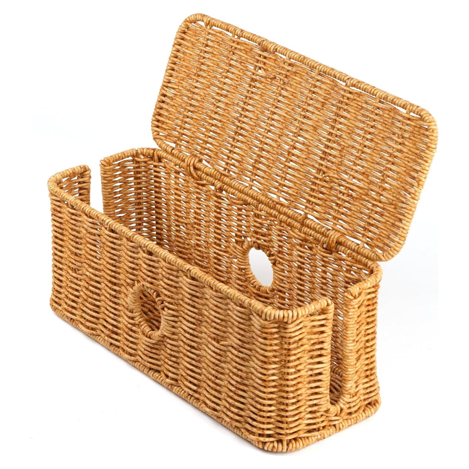 Caja Organizadora de Cables Tejida SKSOYT 32.5x12.5 cm