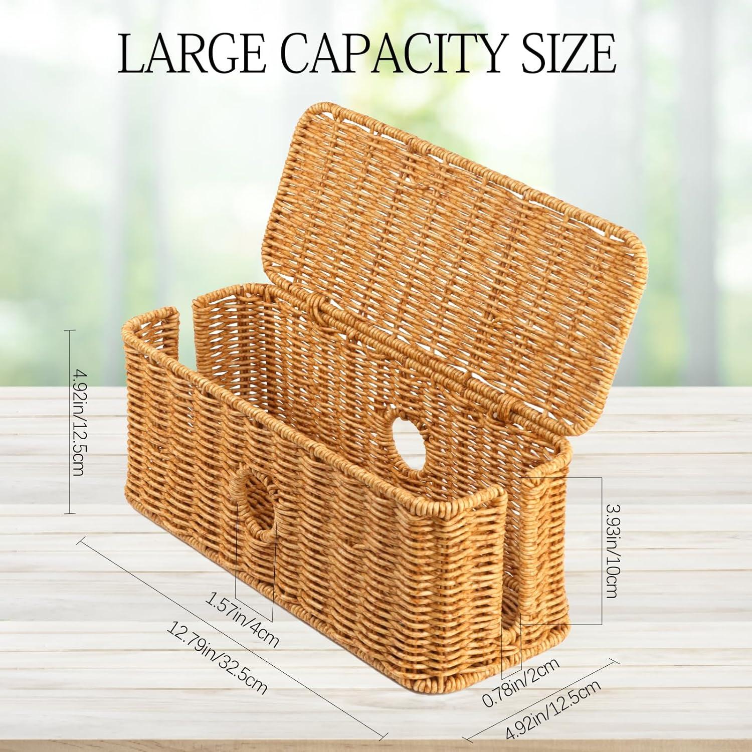 Caja Organizadora de Cables Tejida SKSOYT 32.5x12.5 cm