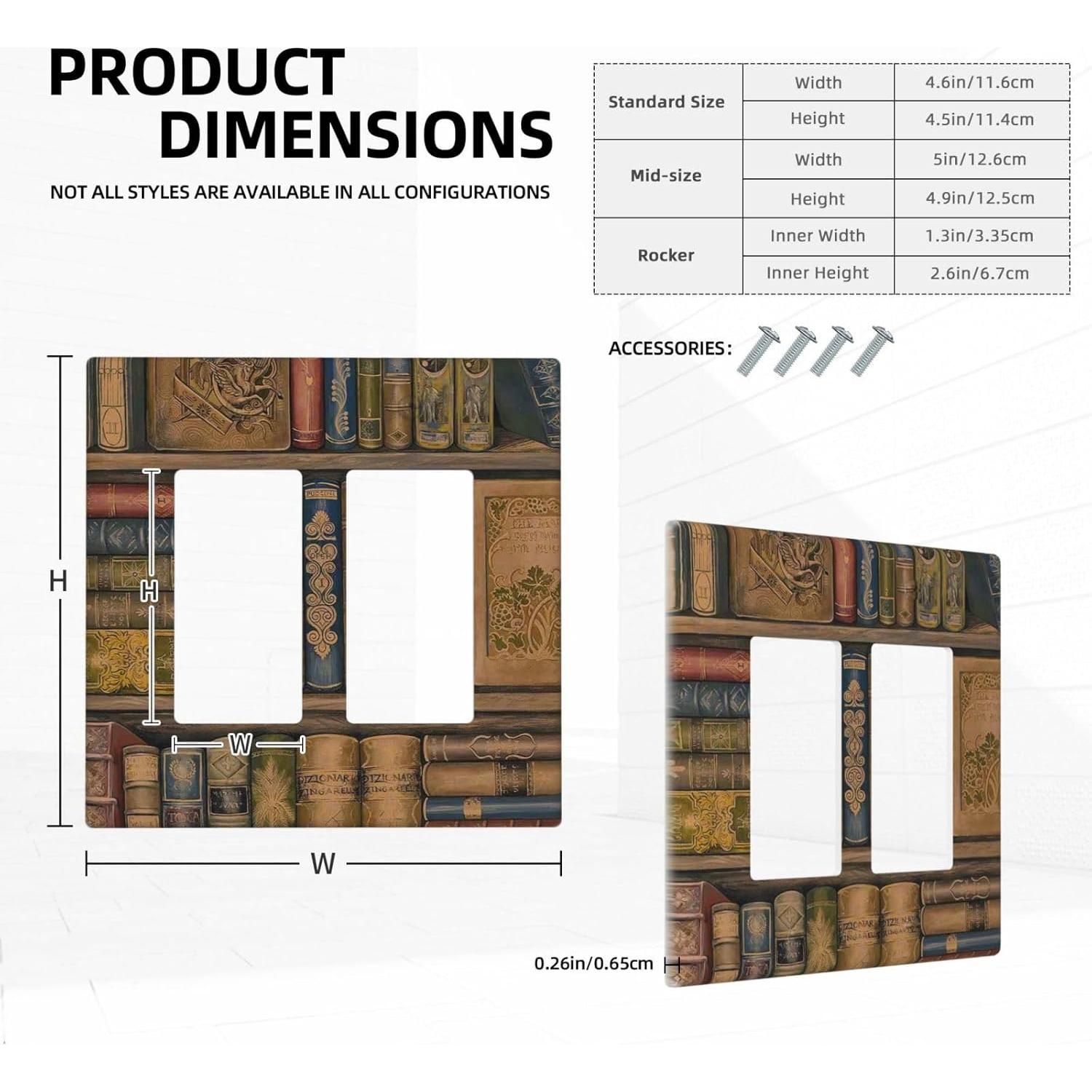 Placa de Pared Doble Rocker Wpshijia Vintage 11.68x11.43cm