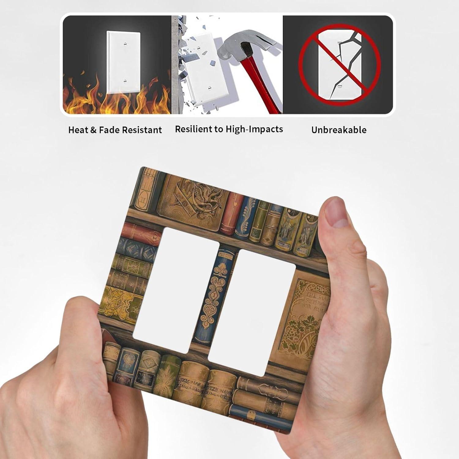 Placa de Pared Doble Rocker Wpshijia Vintage 11.68x11.43cm