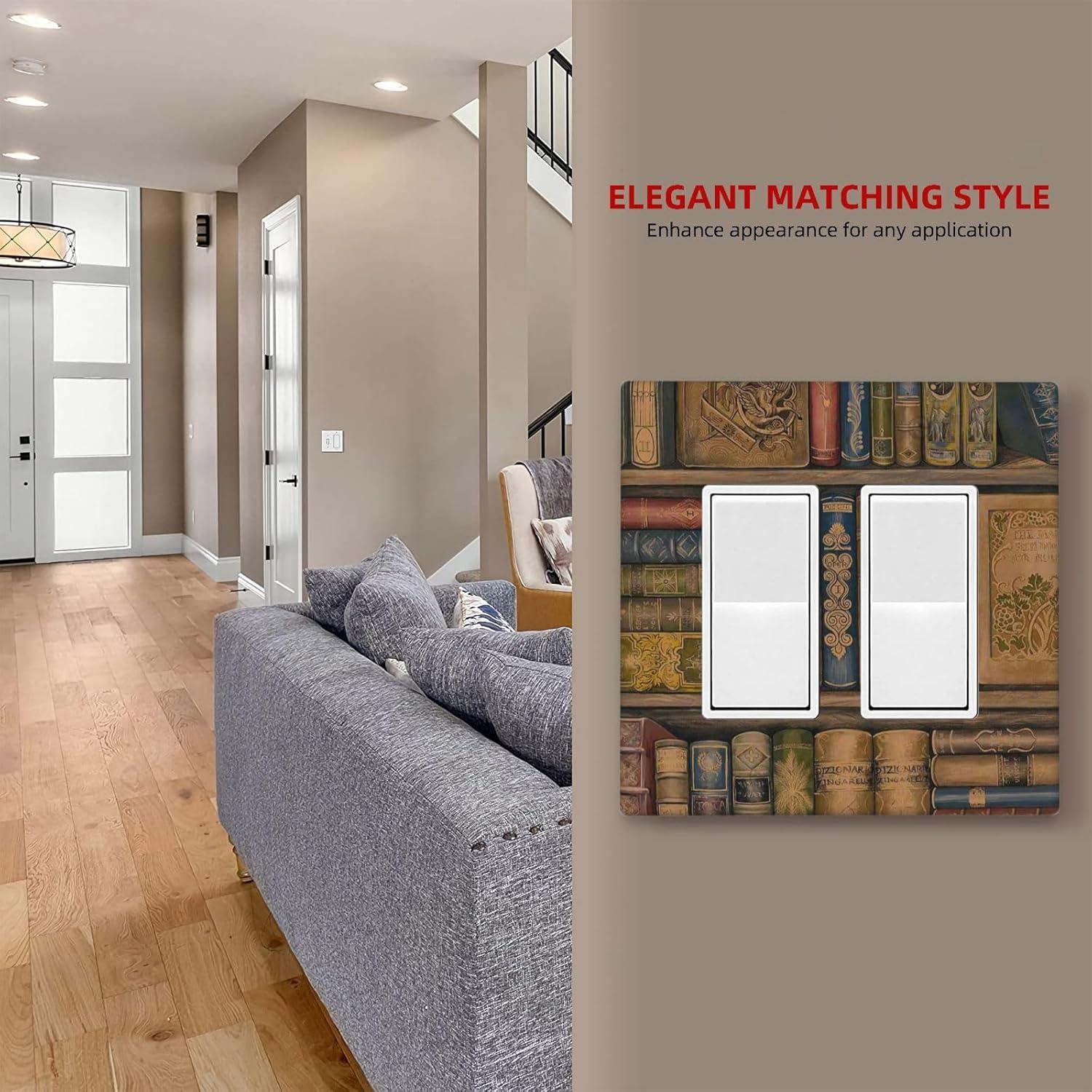 Placa de Pared Doble Rocker Wpshijia Vintage 11.68x11.43cm