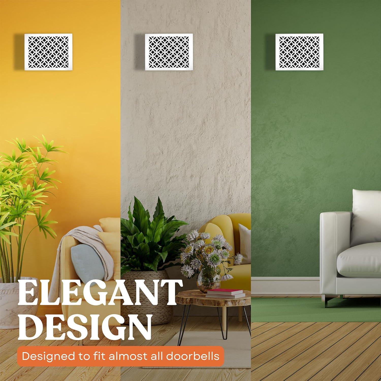 Cubierta de Timbre de Puerta GCDS Blanca 22.86x17.78cm