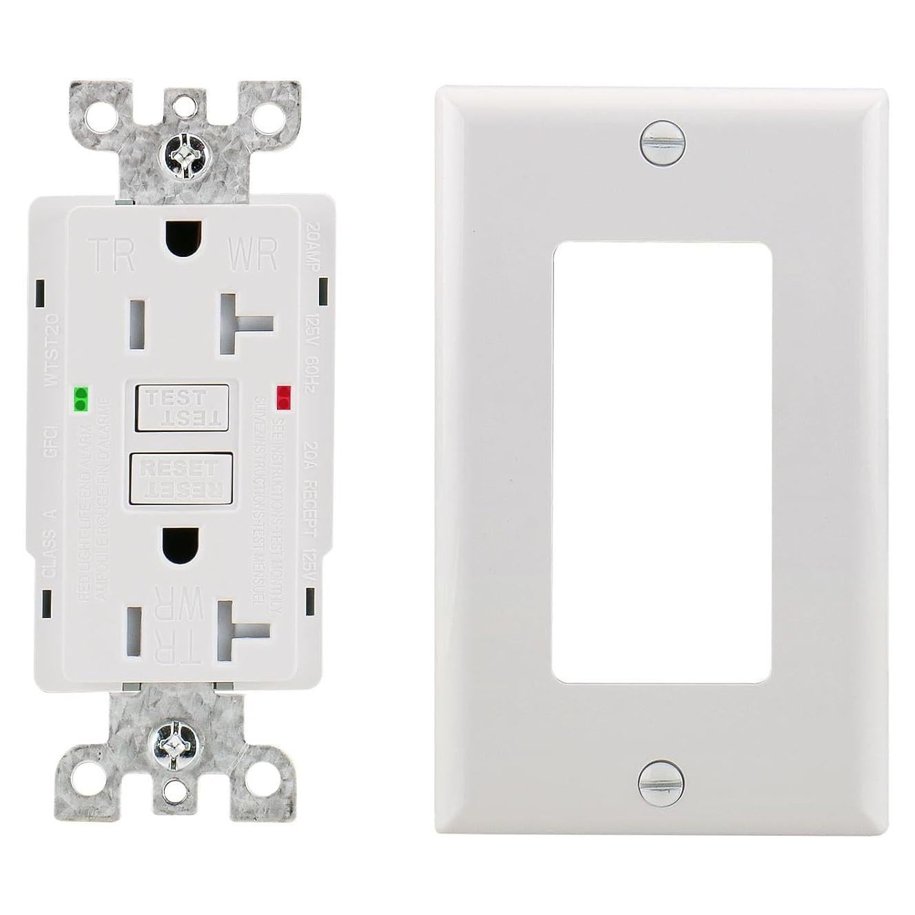 Toma de Corriente GFCI 20A WENGART Blanca Resistente