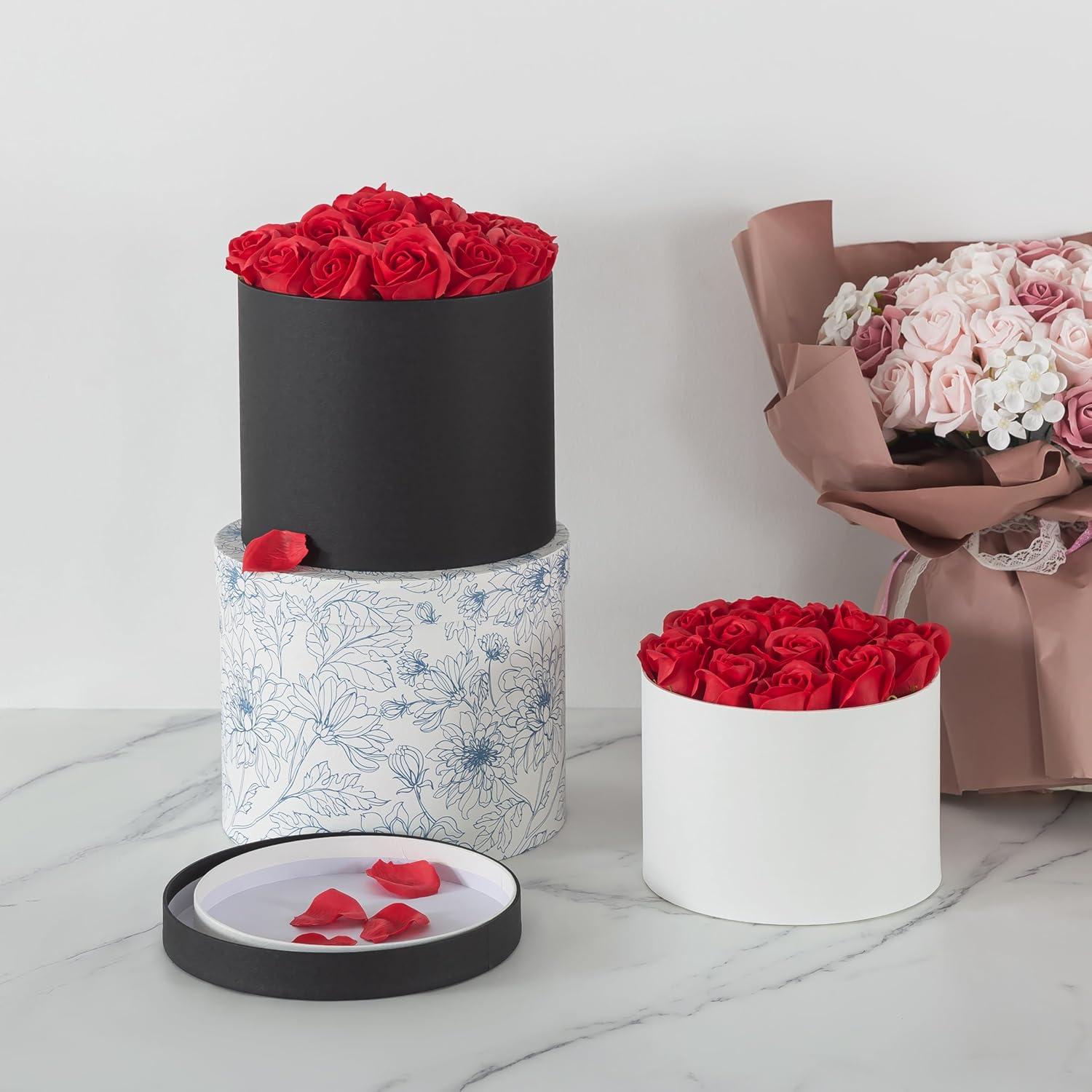 Set de 3 Cajas Redondas Soul & Lane Blancas para Flores