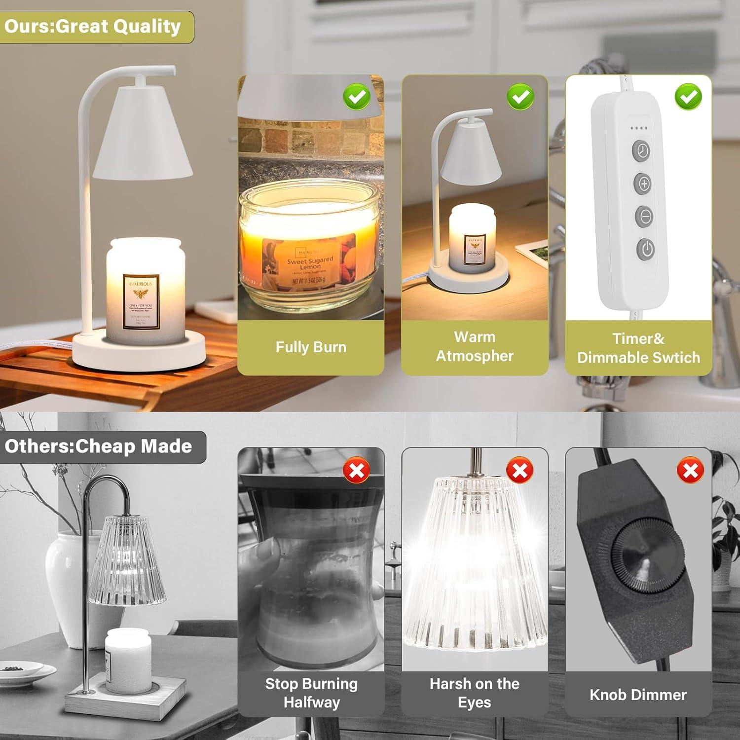 Calentador de Velas Hong-in Blanco con Temporizador 60W