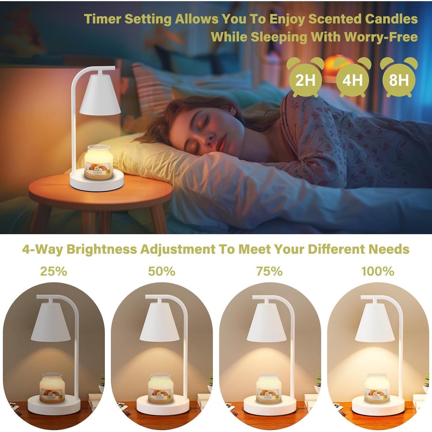 Calentador de Velas Hong-in Blanco con Temporizador 60W