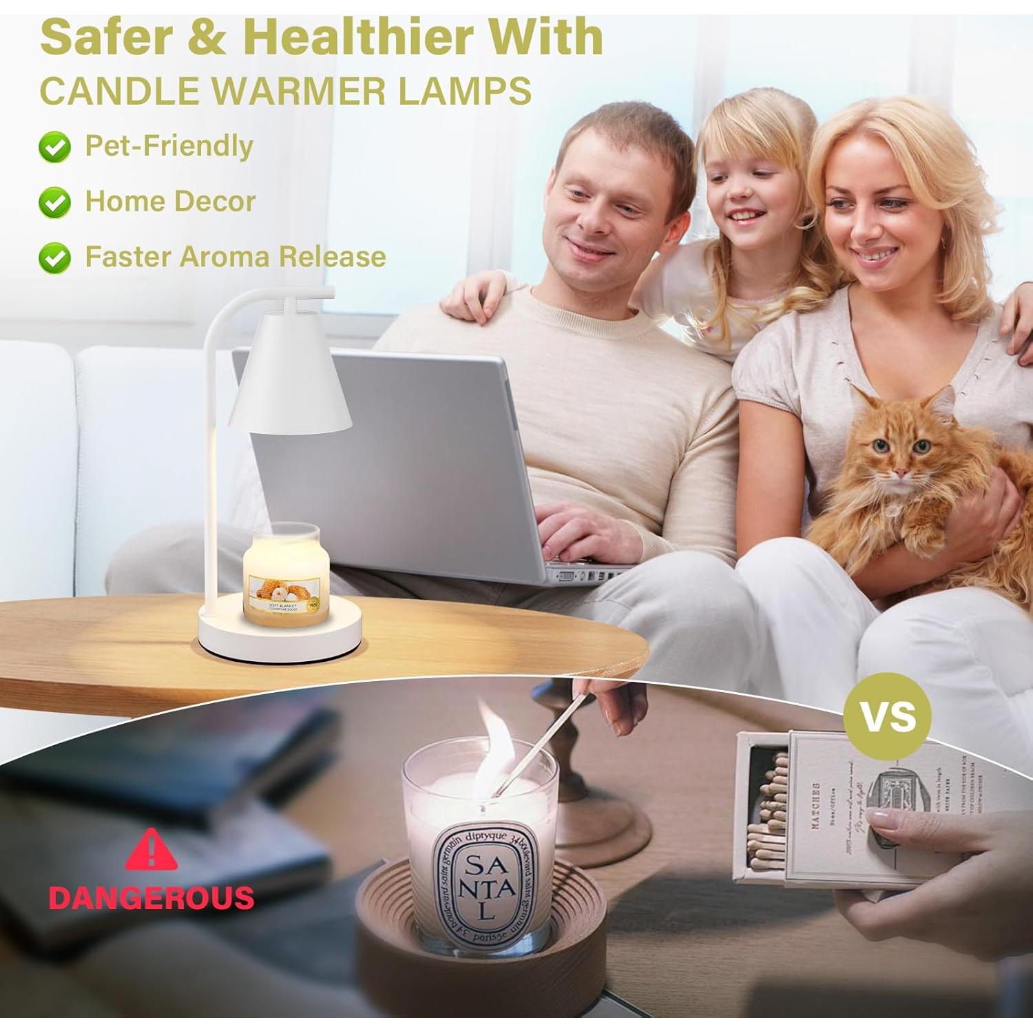 Calentador de Velas Hong-in Blanco con Temporizador 60W