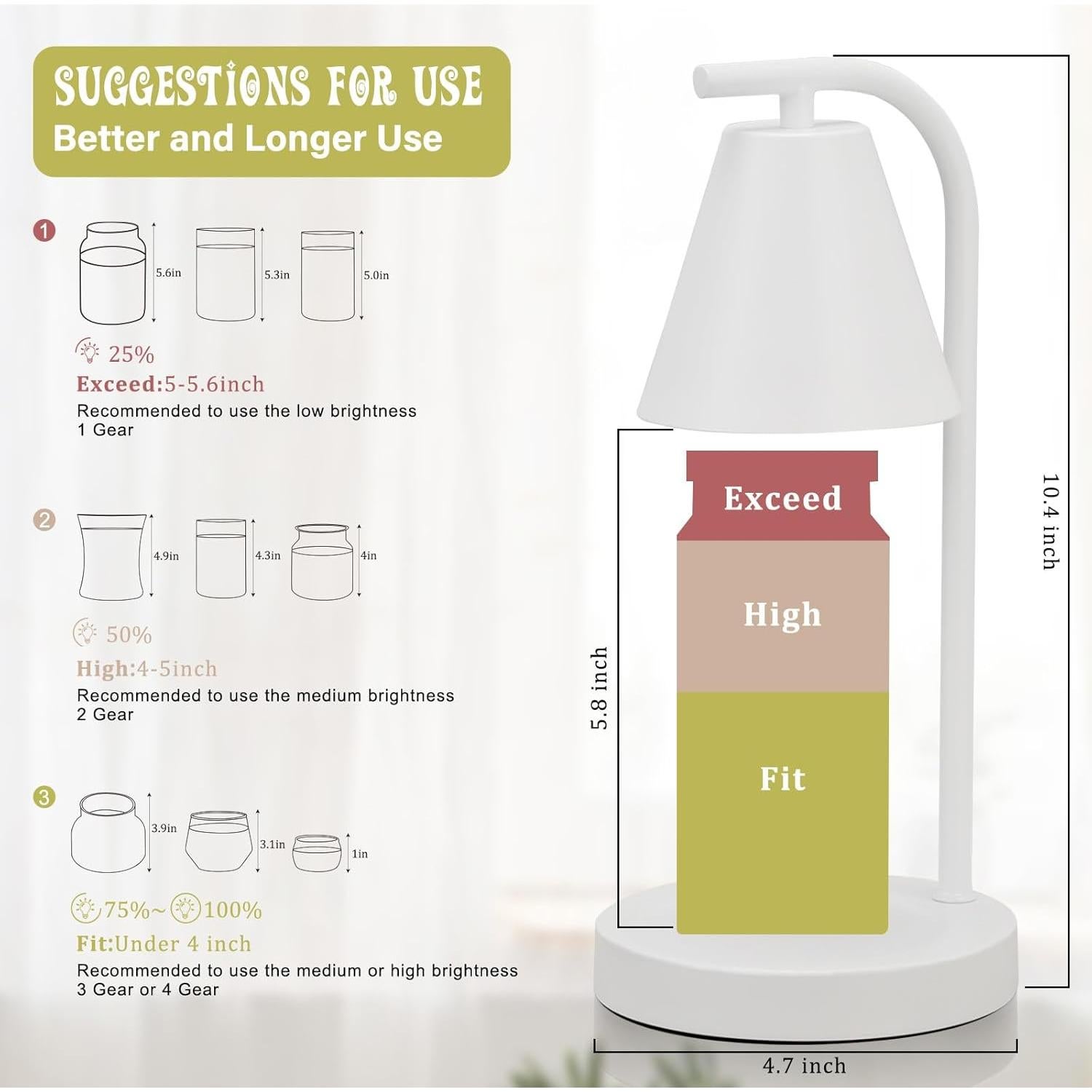 Calentador de Velas Hong-in Blanco con Temporizador 60W