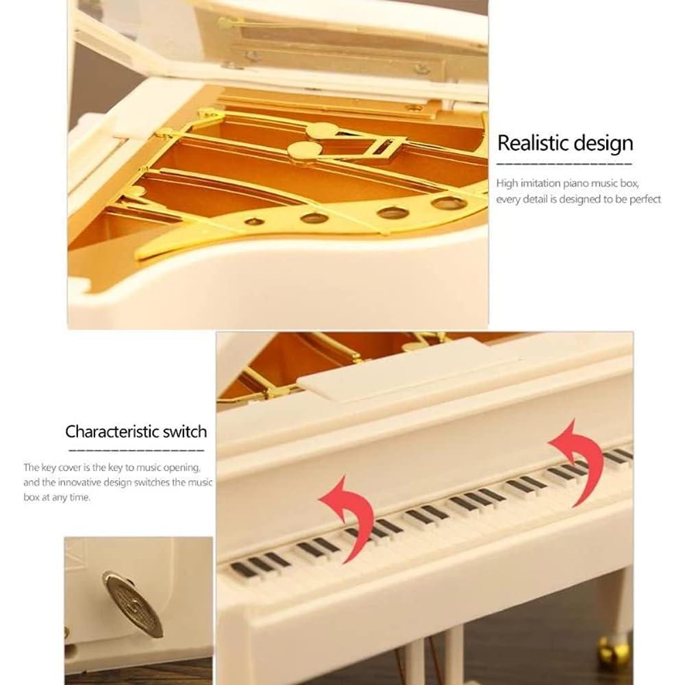 Caja de Música Vintage Piano Mini Jofanvin Decorativa