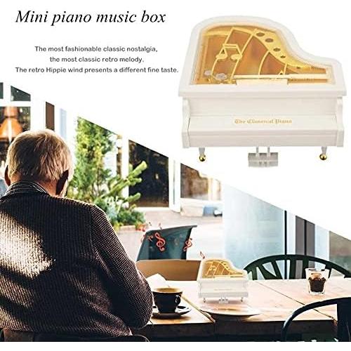 Caja de Música Vintage Piano Mini Jofanvin Decorativa
