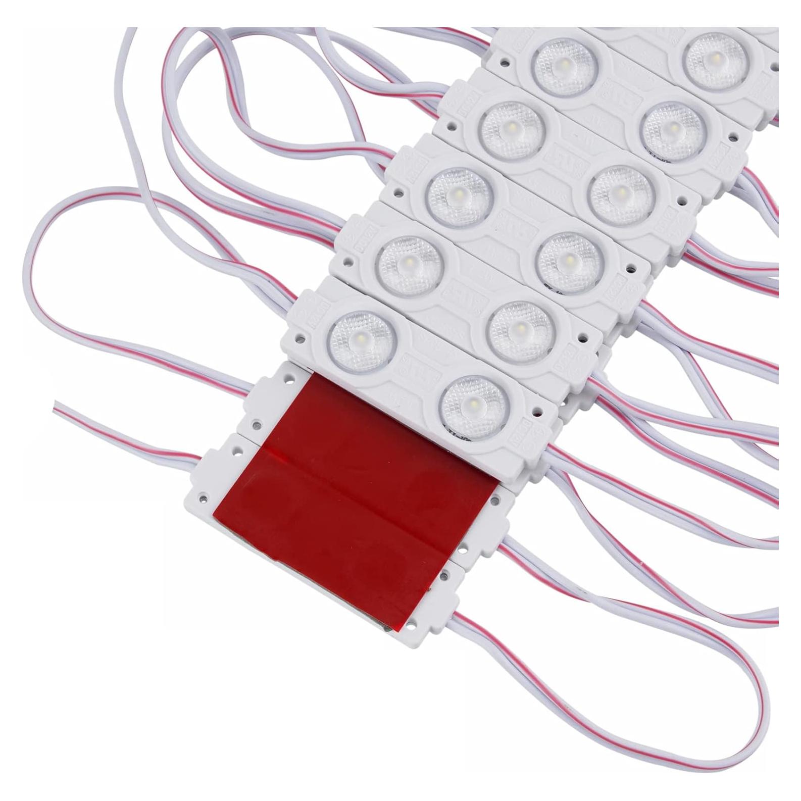 Módulos LED Blanco Cálido 3000K 1.2W Impermeable - 100 Piezas