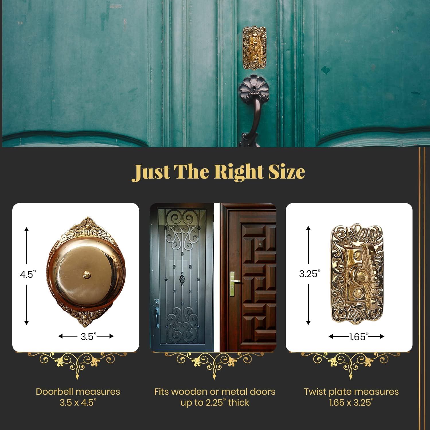 Timbre de Puerta Antiguo A29 Lacado Pulido Vintage