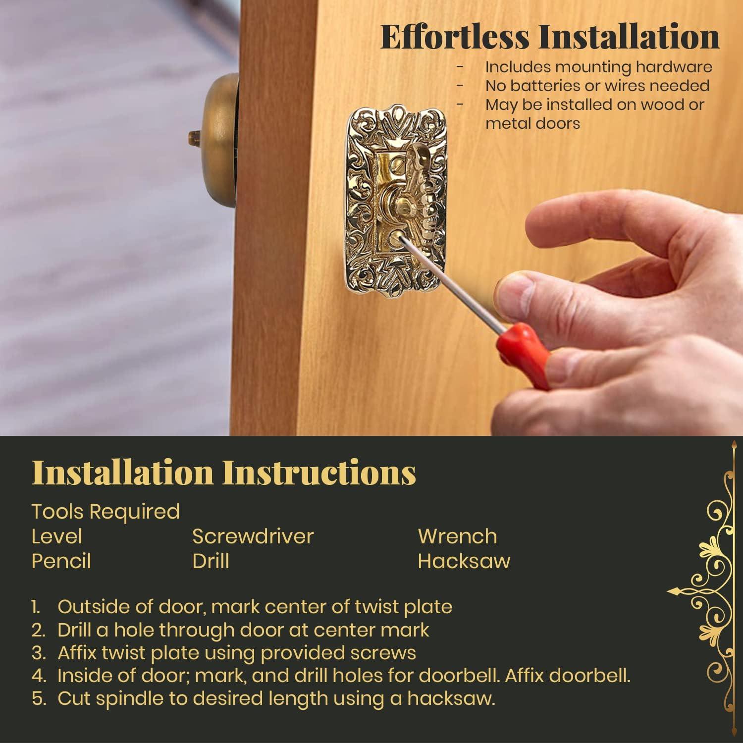 Timbre de Puerta Antiguo A29 Lacado Pulido Vintage