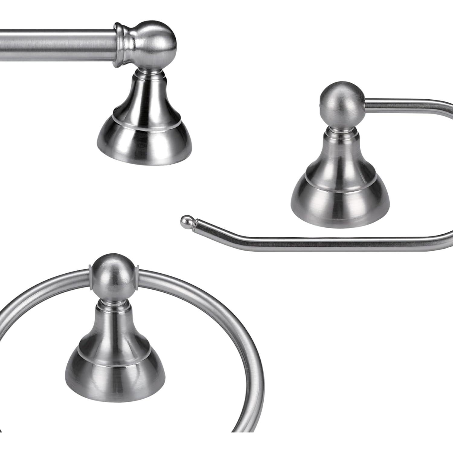 Juego de Baño 5 Piezas Globe Electric Niquel Satinado