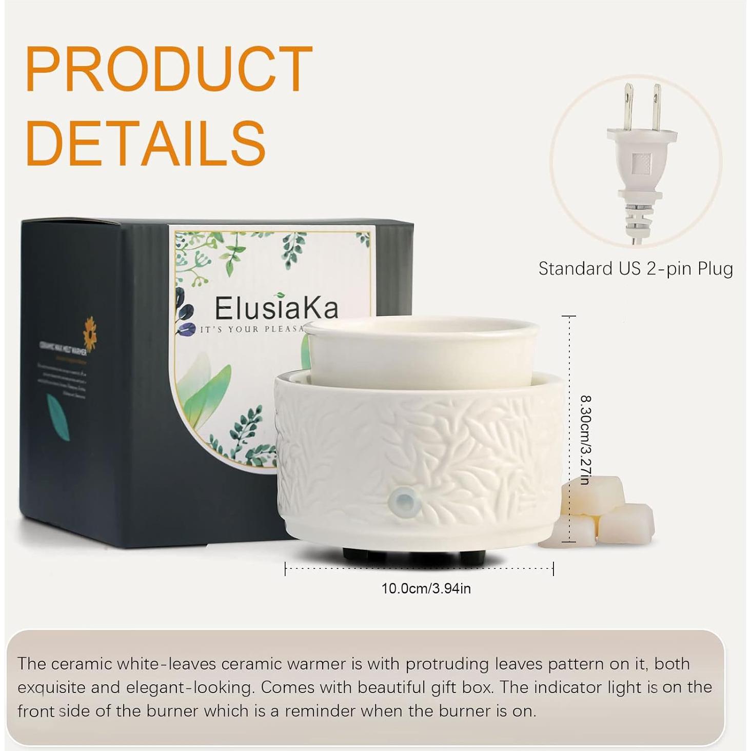 Calentador de Cera ElusiaKa Eléctrico Cerámica 25W