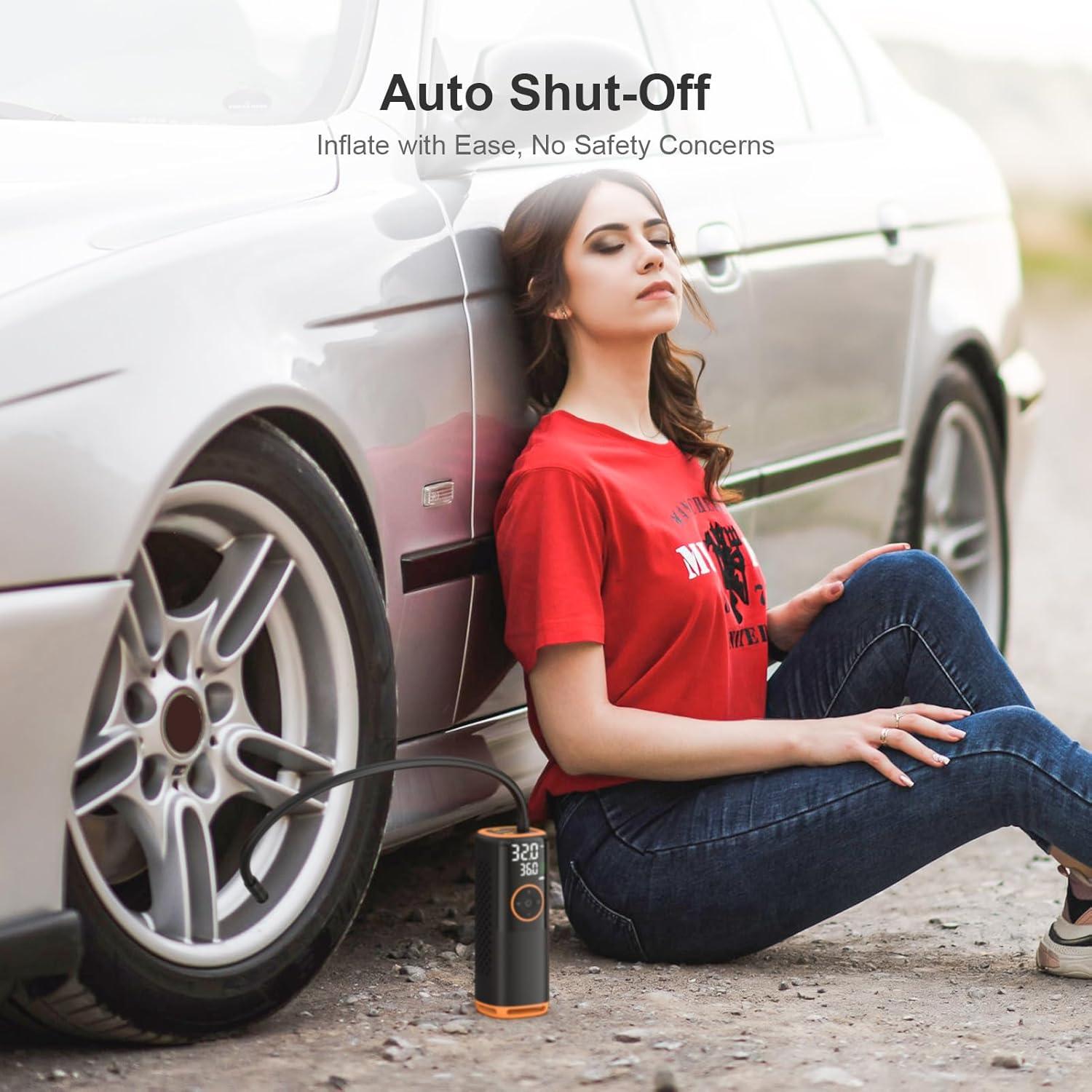 Compresor de Aire ZSX Portátil 160 PSI con Medidor LED