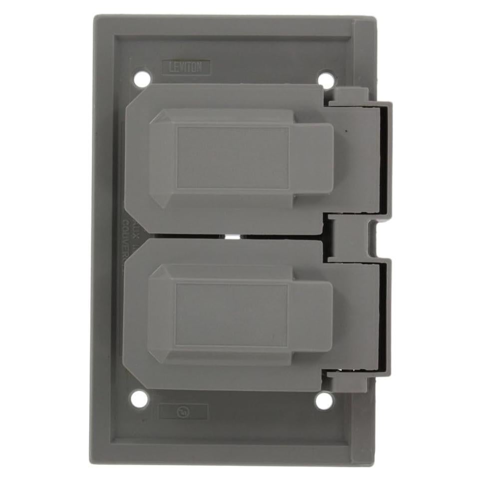 Cubierta a Prueba de Climas Leviton 1-Gang Dúplex Gris