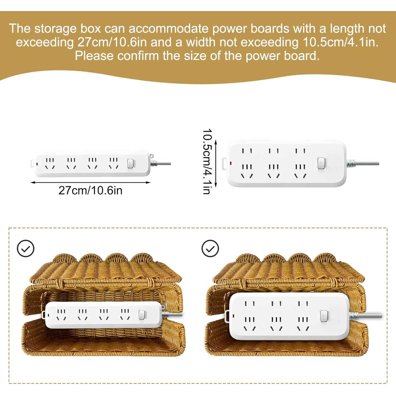 Caja Organizadora de Cables YEXEXINM 29.5x12.7x12.7cm