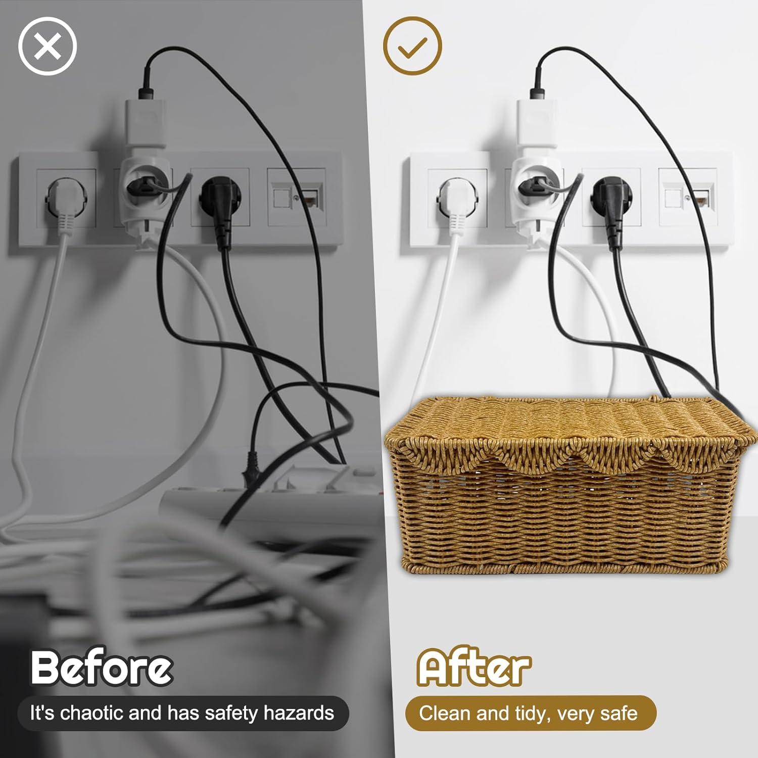 Caja Organizadora de Cables YEXEXINM 29.5x12.7x12.7cm