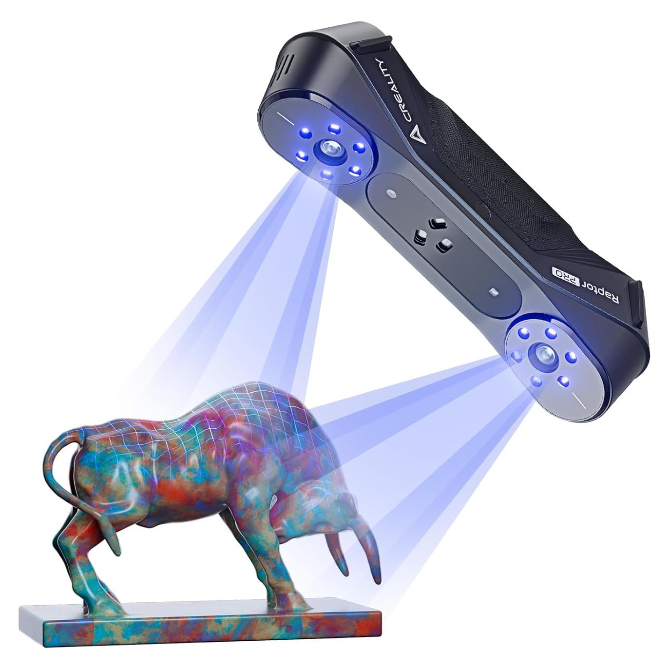 Escáner 3D Creality CR-Scan Raptor Pro, 0.02mm, 60fps, 5mm a 4m