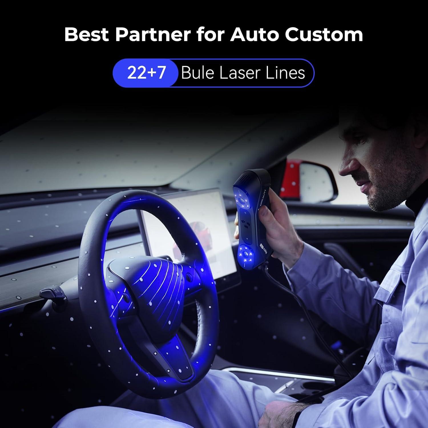 Escáner 3D Creality CR-Scan Raptor Pro, 0.02mm, 60fps, 5mm a 4m