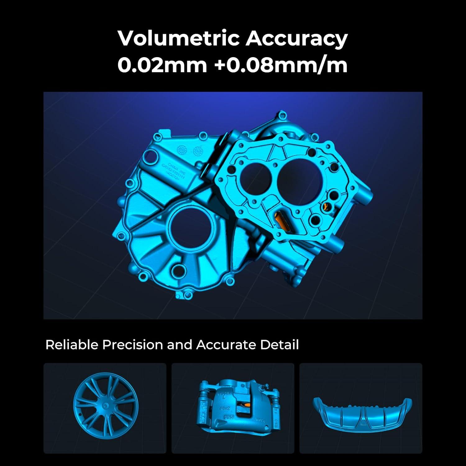 Escáner 3D Creality CR-Scan Raptor Pro, 0.02mm, 60fps, 5mm a 4m