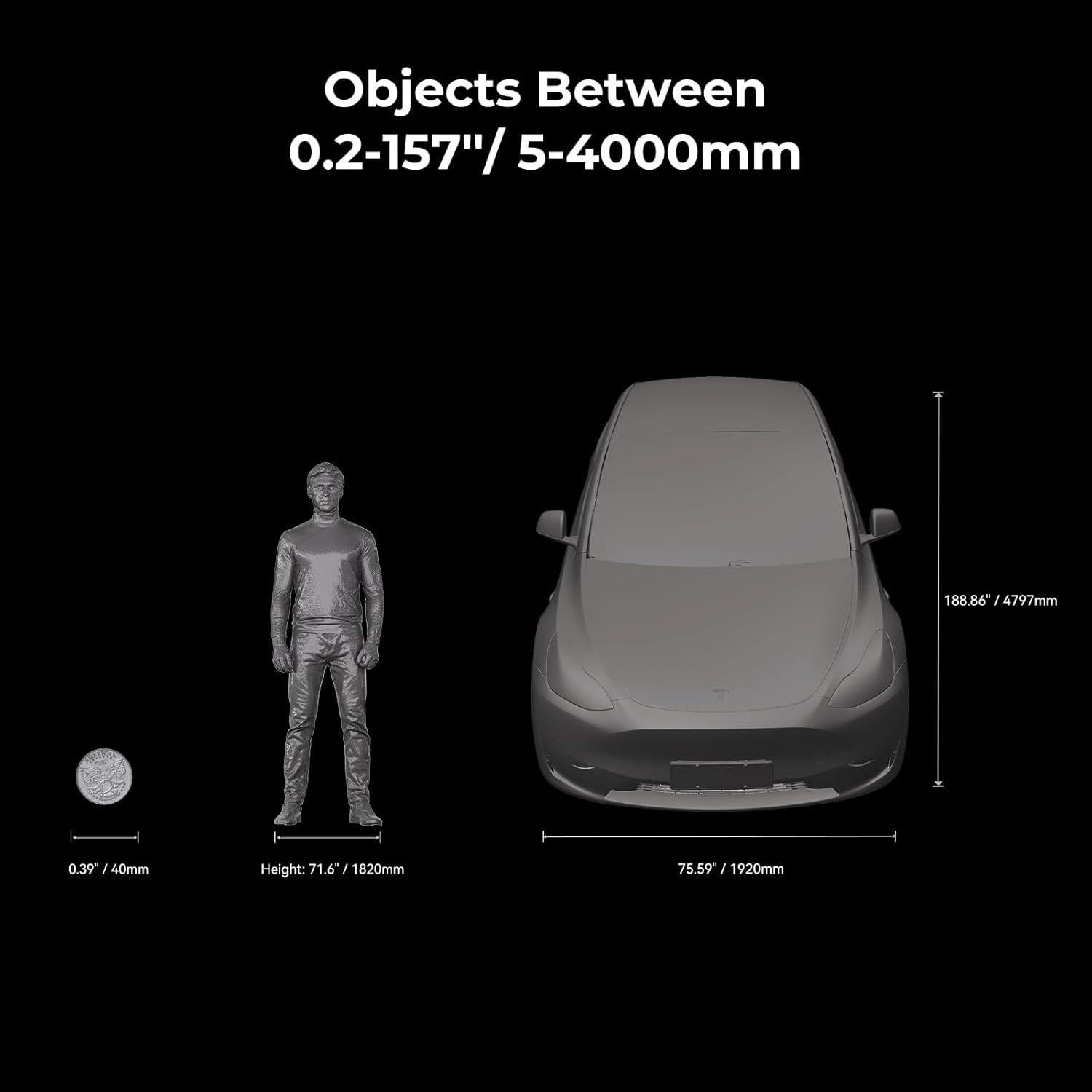 Escáner 3D Creality CR-Scan Raptor Pro, 0.02mm, 60fps, 5mm a 4m