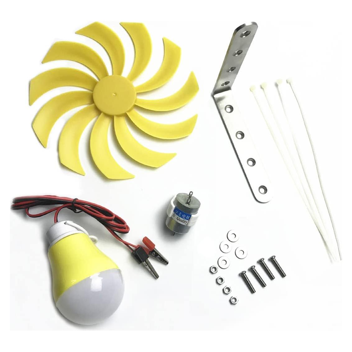 Generador Eólico QINIZX Kit DIY Luz LED 5V 5W