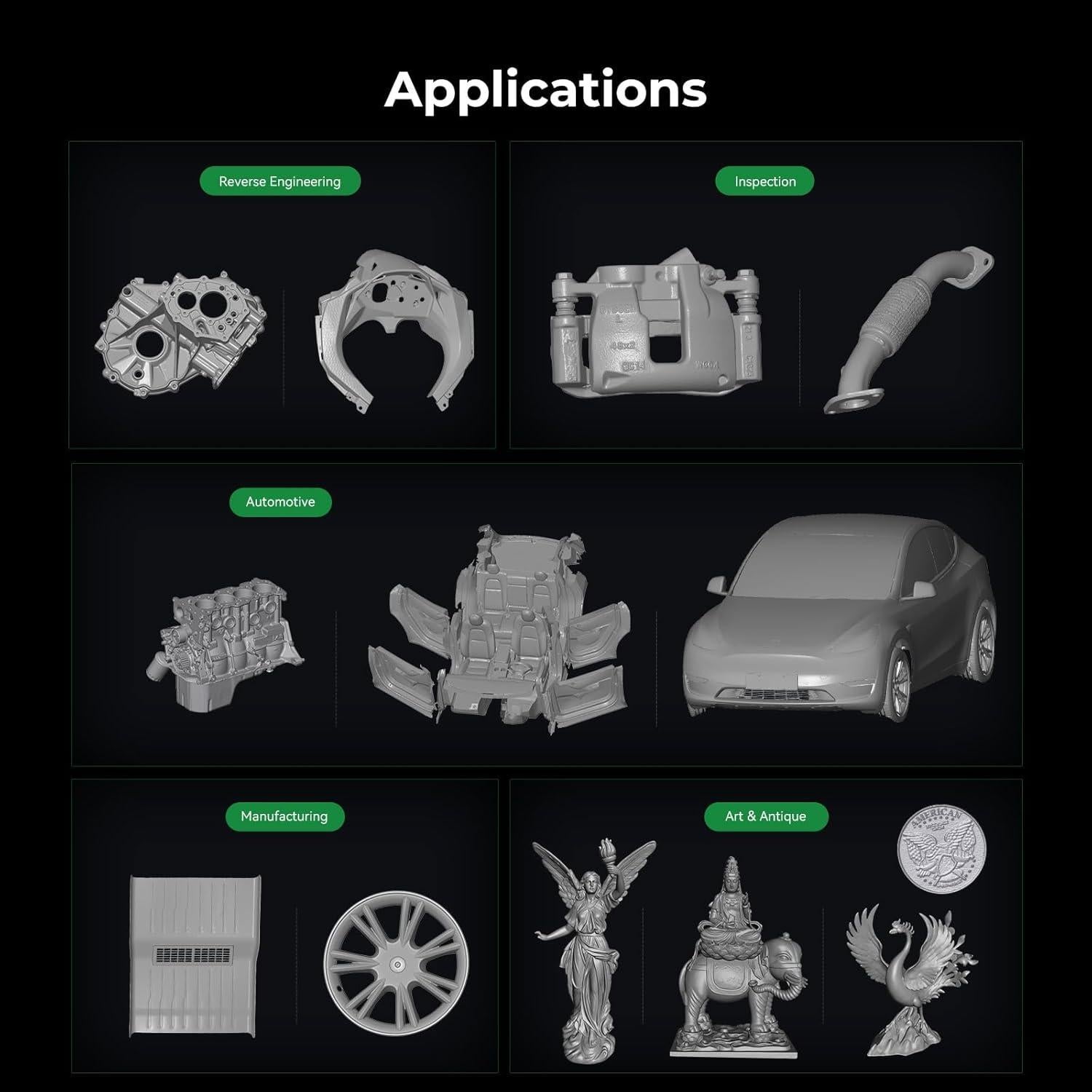 Escáner 3D Creality CR-Scan Raptor Pro, Precisión 0.02mm
