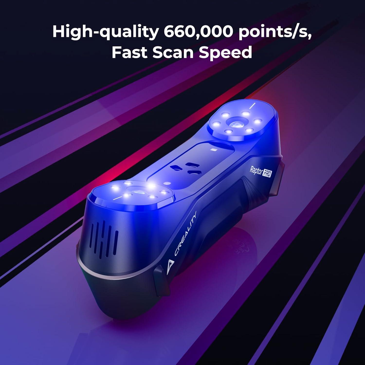 Escáner 3D Creality CR-Scan Raptor Pro, 5-4000mm, 22+7 láseres