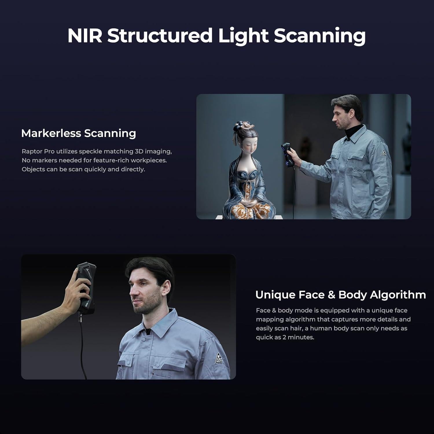 Escáner 3D Creality CR-Scan Raptor Pro, 5-4000mm, 22+7 láseres