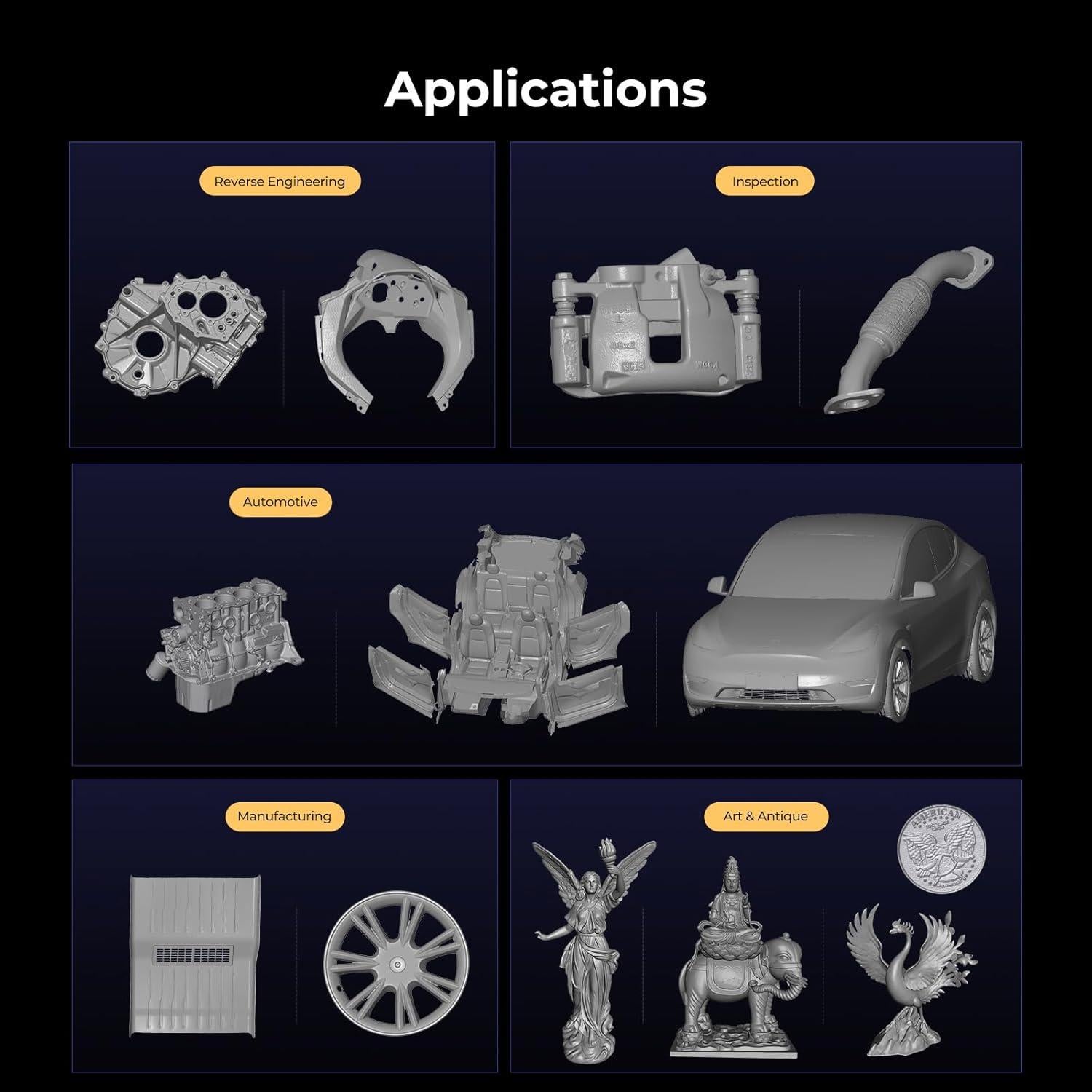Escáner 3D Creality CR-Scan Raptor Pro, 5-4000mm, 22+7 láseres