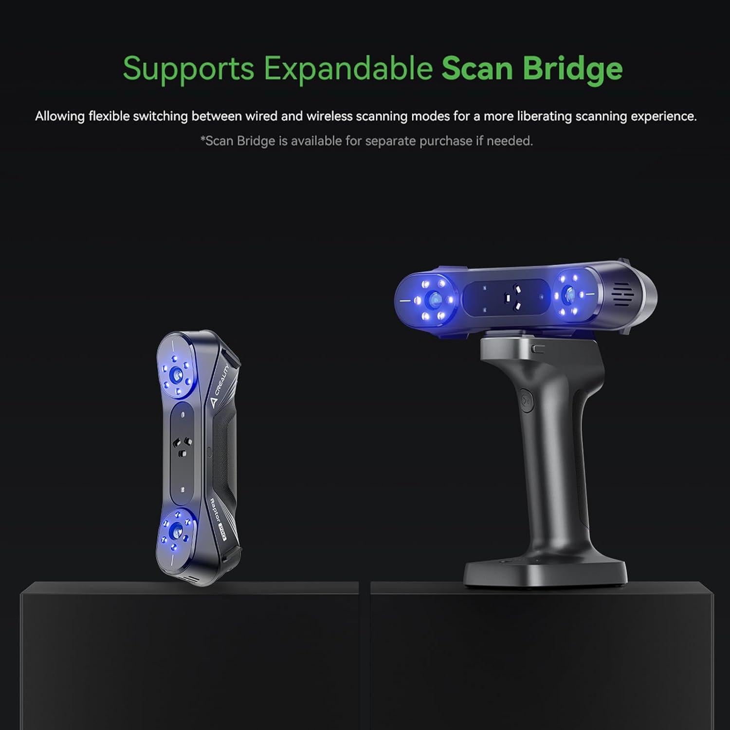 Escáner 3D Creality Raptor Pro, Precisión 0.02mm, Inalámbrico