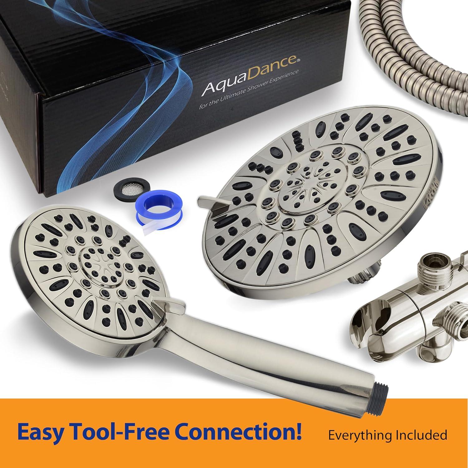 Ducha de Lluvia AquaDance 7" con Ducha de Mano y Manguera 1,52m