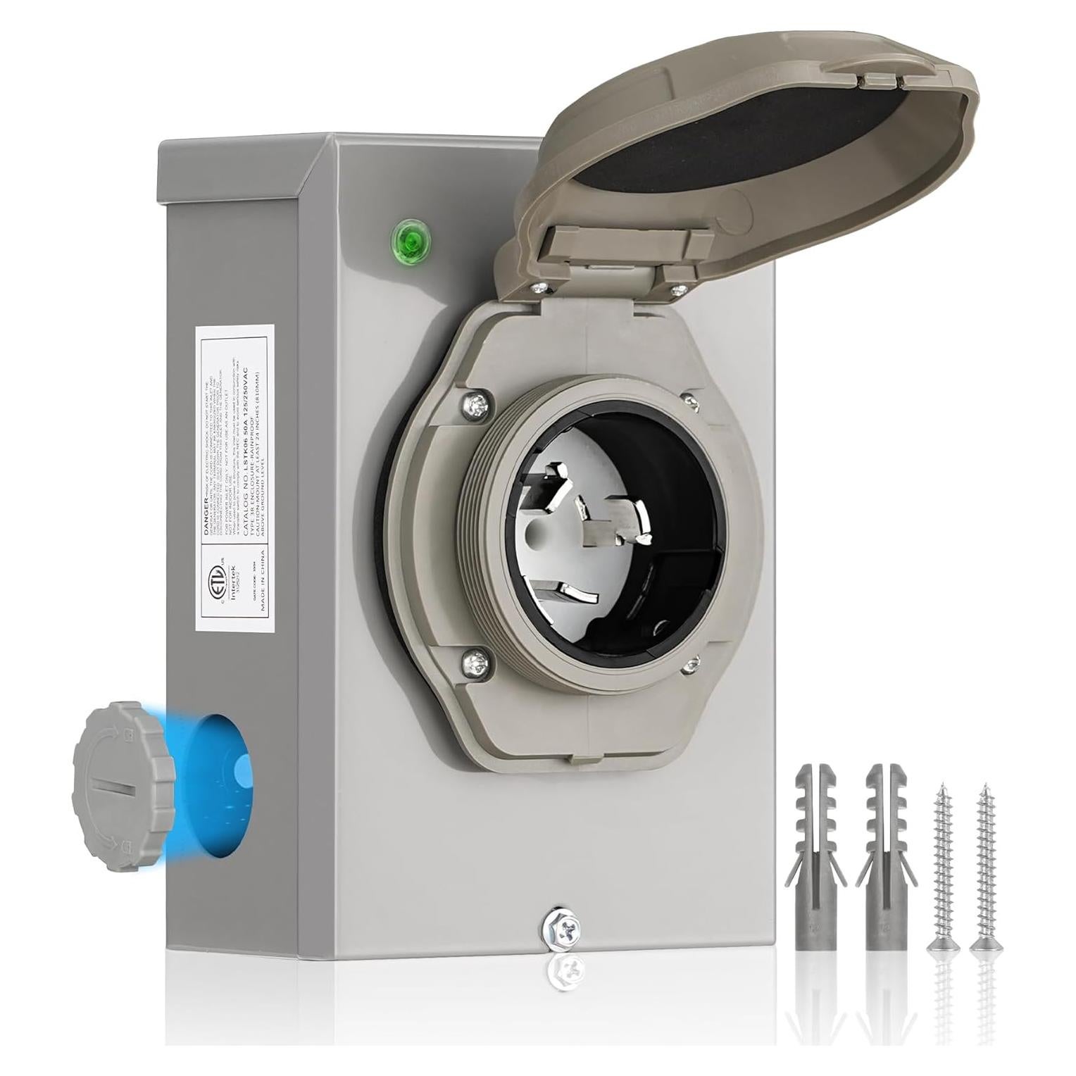 Caja de entrada de generador WILAWELS 50 Amp NEMA SS2-50P