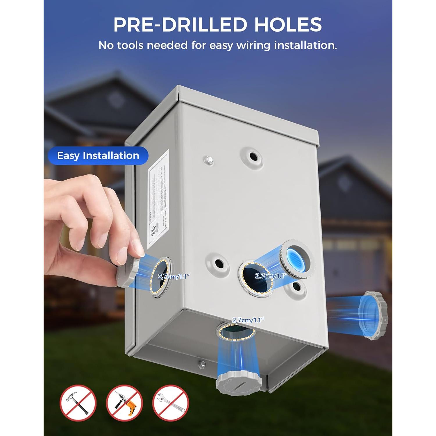 Caja de entrada de generador WILAWELS 50 Amp NEMA SS2-50P