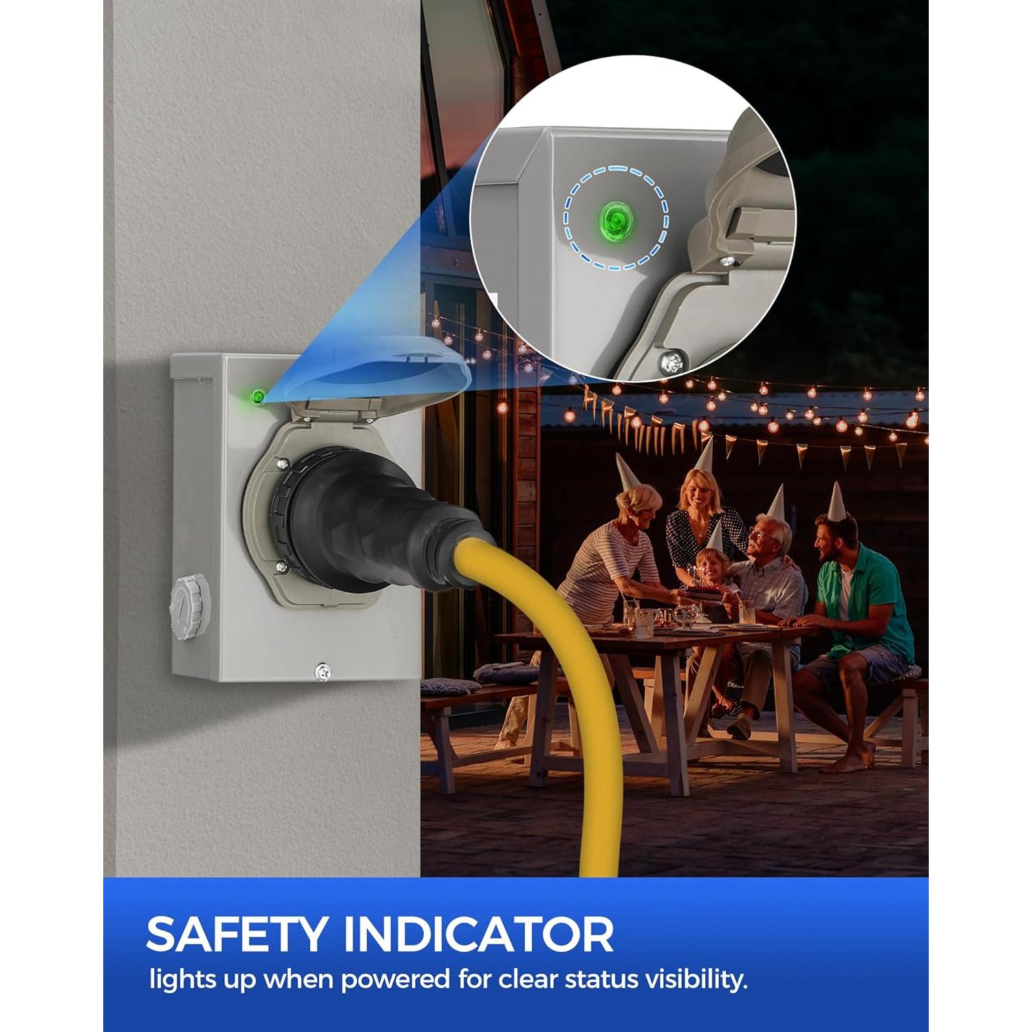 Caja de entrada de generador WILAWELS 50 Amp NEMA SS2-50P