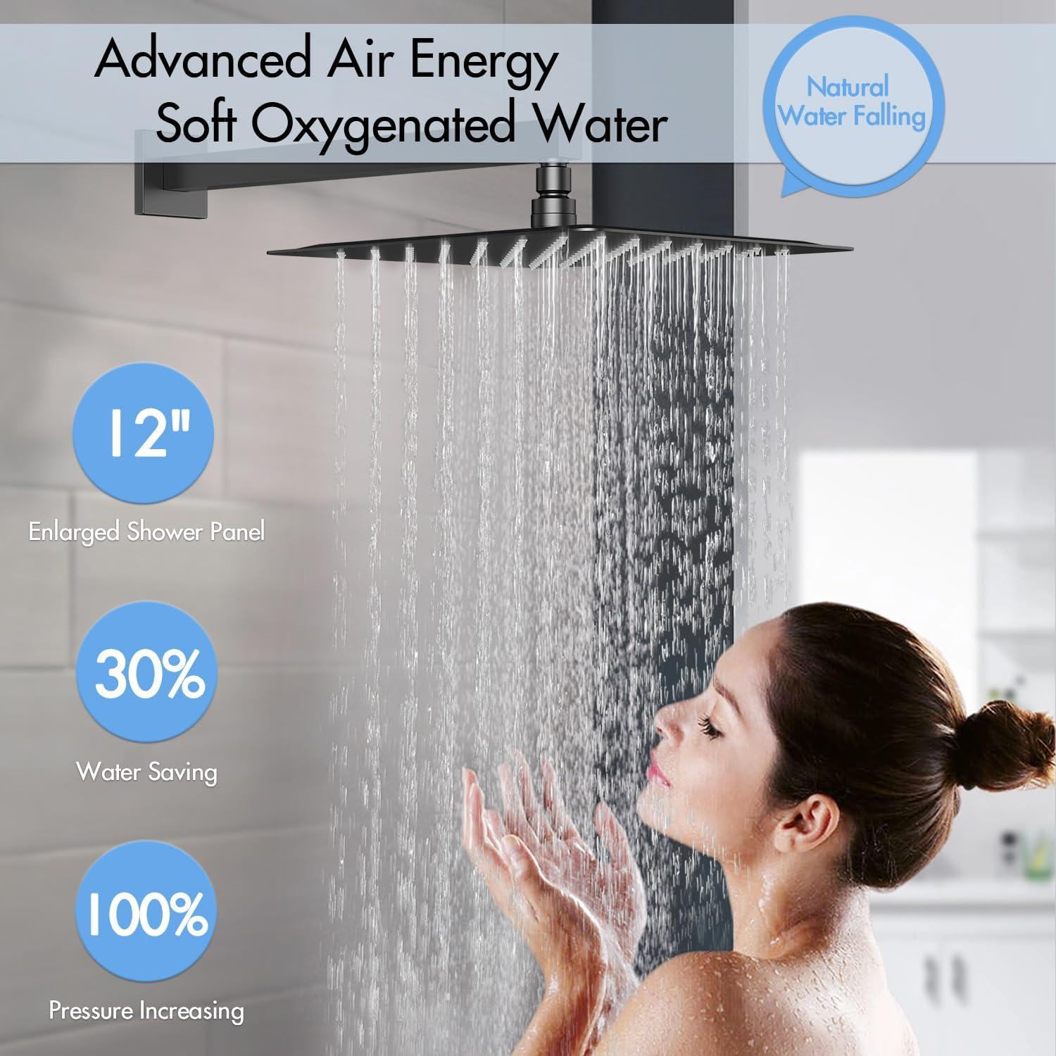 Sistema de Ducha Termostático Bostingner 12" con Jets