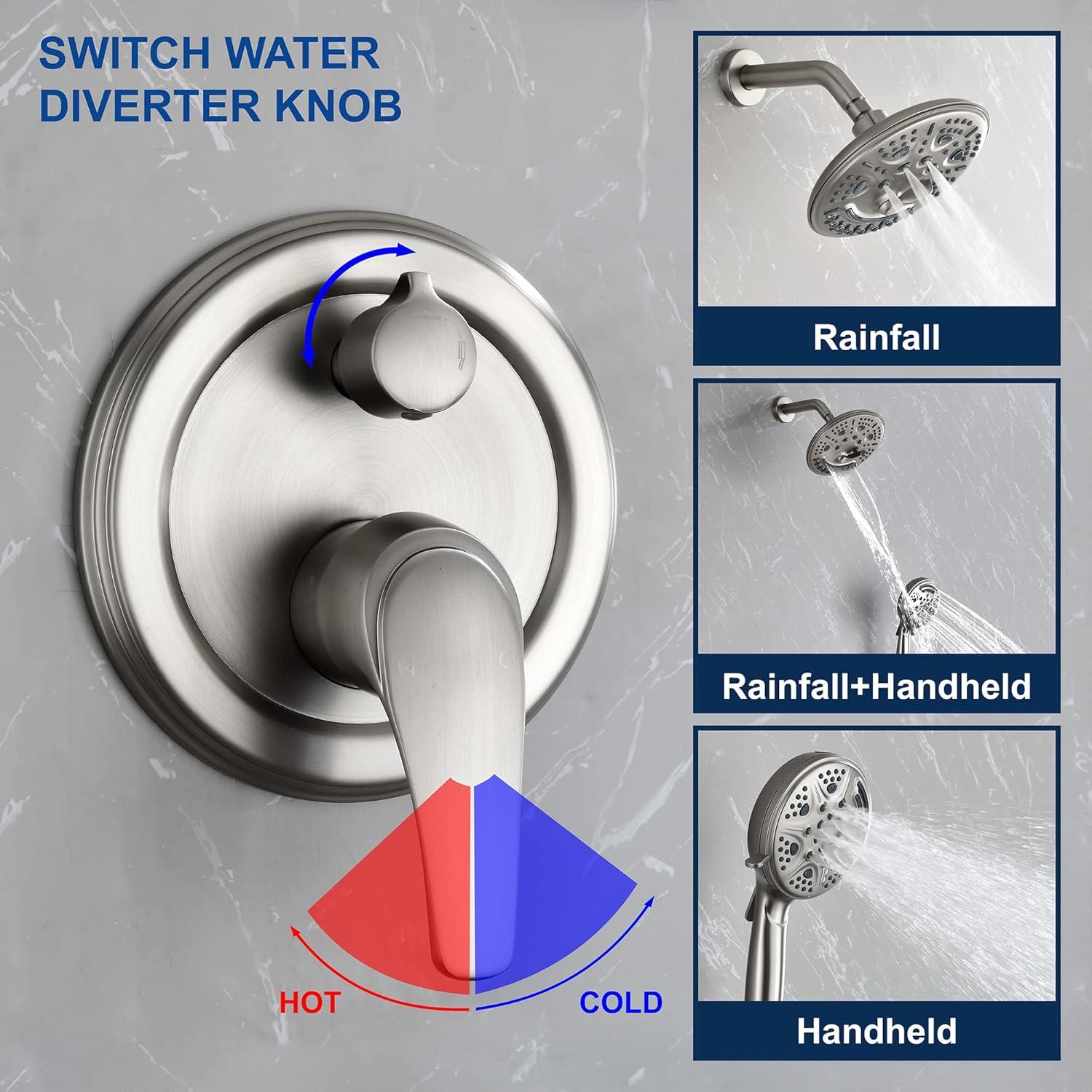 Sistema de Ducha SHAMANDA 15 Funciones Níquel Cepillado